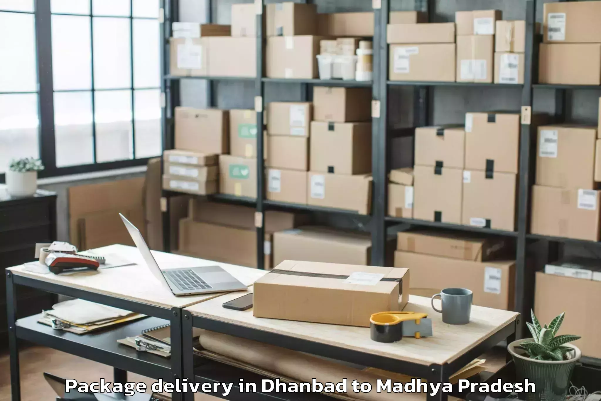 Book Dhanbad to Kurwai Package Delivery Online